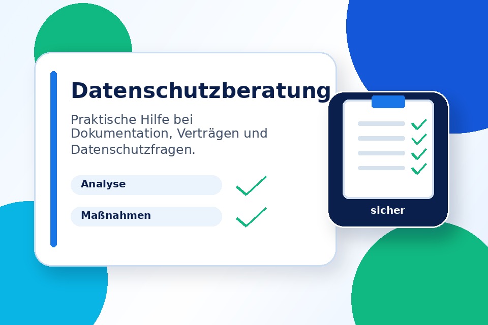Symbolbild Datenschutzberatung mit Checkliste und Schloss
